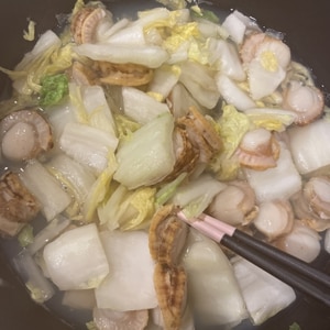 白菜とホタテの薄味煮